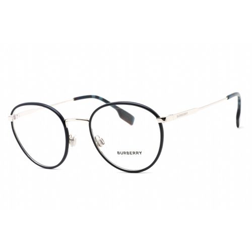 Unisex Eyeglasses - Full Rim Round Silver/Blue Metal Frame / 0BE1373 1005 - BURBERRY - Modalova