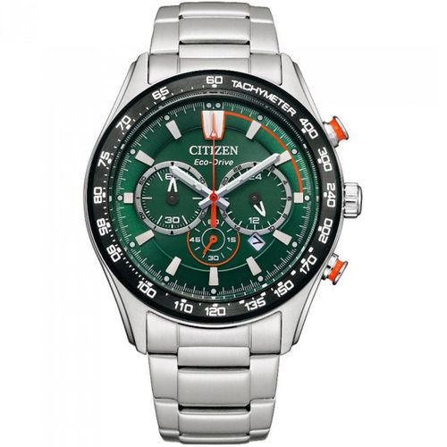 Men's Watch - Chronograph Green Dial Stainless Steel Bracelet / CA4486-82X - Citizen - Modalova