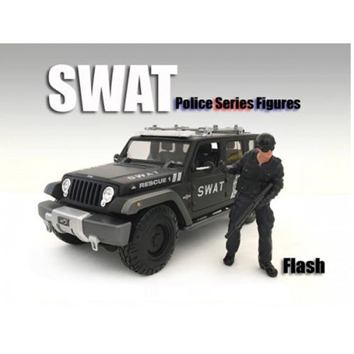 Figure - SWAT Team Flash For 1:24 Scale Models Blister Pack 3 inch - American Diorama - Modalova