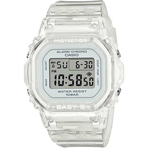 Women's Watch - Baby-G Alarm Gray Ana-Digi Dial White Resin Strap / BGD565-7 - Casio - Modalova