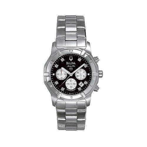 Men's Marine Star Diamond Chronograph Watch 96D16 - Bulova - Modalova