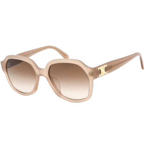 Women's Sunglasses - Gradient Lens Beige Plastic Square Frame / CL40189F 45F - Celine - Modalova