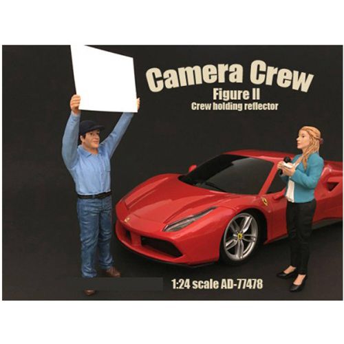 Figure II - Camera Crew Crew Holding Reflector For 1:24 Models - American Diorama - Modalova