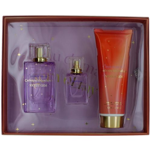 Women's Gift Set - Violet Gem Captivating Fragrance, 3 piece - Catherine Malandrino - Modalova