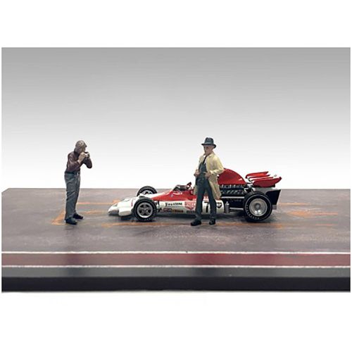 Figures Set 3 - Race Day Two Diecast Metal for 1/43 Scale Models - American Diorama - Modalova