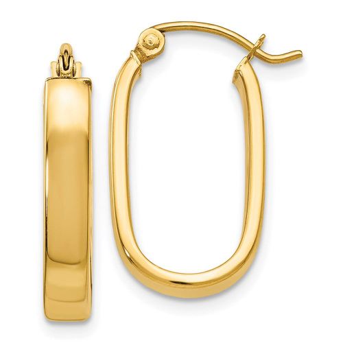 K Polished 3.5mm Oval Hoop Earrings - Jewelry - Modalova