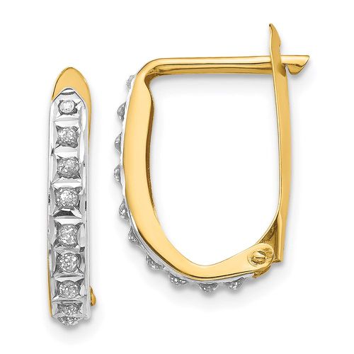 K Diamond Fascination Leverback Hinged Hoop Earrings - Jewelry - Modalova