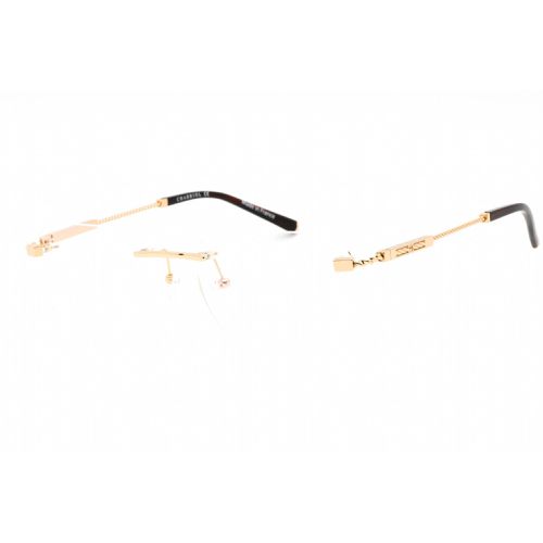 Men's Eyeglasses - Rimless Shiny Gold Rectangular Titanium / PC75104 C01 - Charriol - Modalova