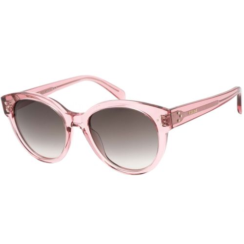 Women's Sunglasses - Shiny Pink Crystal Cat Eye Plastic Frame / CL40169I 72F - Celine - Modalova
