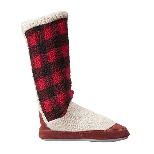 Women's Slouch Boots - Genuine Suede Toe Medium, Buffalo Plaid / A10161CBDWM - Acorn - Modalova