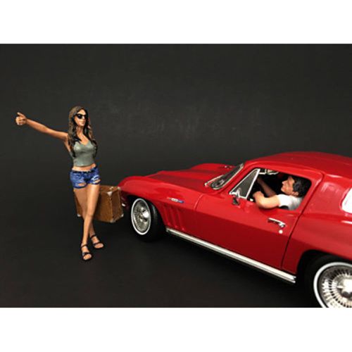 Figurine Set - Hitchhiker (Green Shirt) For 1/18 Scale Cars, 2 Piece - American Diorama - Modalova