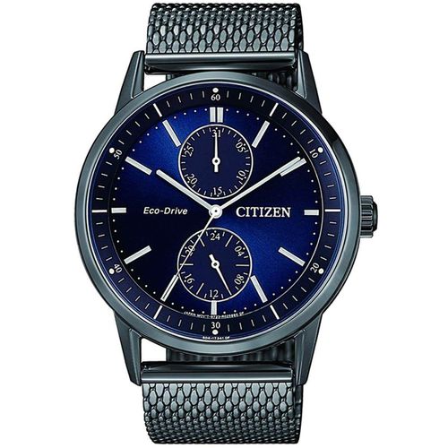 Men's Watch - Eco-Drive Blue Dial Grey Mesh Bracelet / BU3027-83L - Citizen - Modalova
