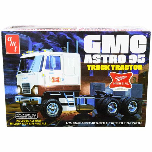 Model Kit - Skill 3 GMC Astro 95 Truck Tractor Miller Tilting Sleeper Cab - AMT - Modalova