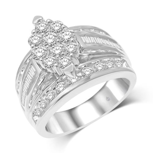 K White Gold 1 1/2 Ct.Tw. Diamond Fashion Invisible Ring - Star Significance - Modalova