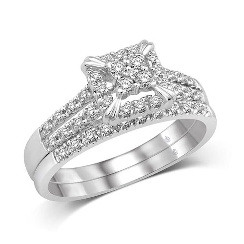 K White Gold 1/3 Ct.Tw. Diamond Fashion Bridal - Star Significance - Modalova