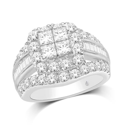 K White Gold 3 5/6 Ct.Tw.Diamond Fashion Invisible Ring - Star Significance - Modalova