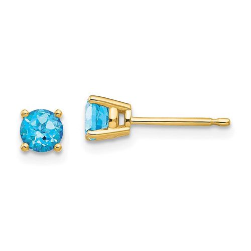 K 4mm Blue Topaz Earrings - Jewelry - Modalova