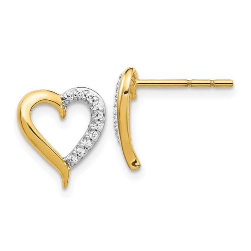 K Gold Diamond Post Earrings - Jewelry - Modalova