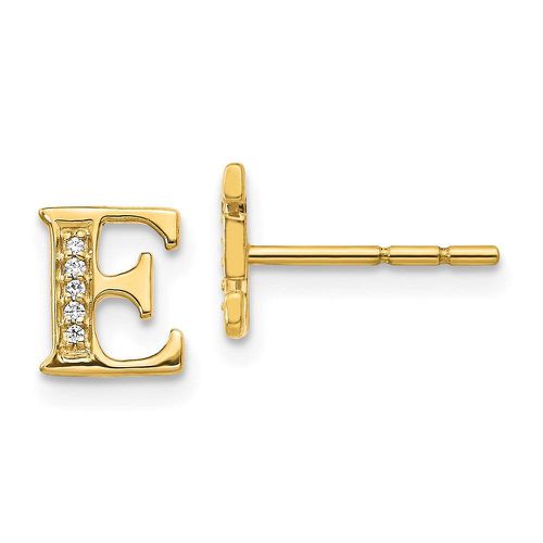 K Diamond Initial E Earrings - Jewelry - Modalova