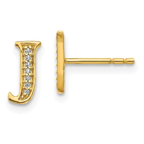 K Diamond Initial J Earrings - Jewelry - Modalova