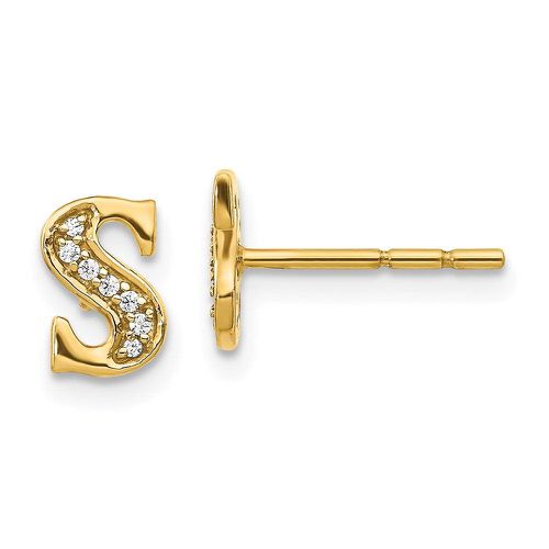 K Diamond Initial S Earrings - Jewelry - Modalova