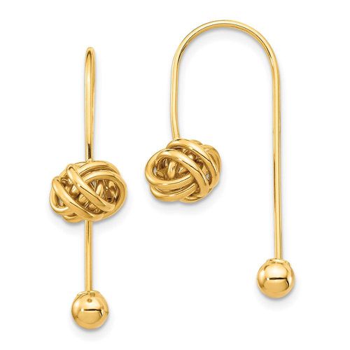 K Love Knot w/Screw End Threader Earrings - Jewelry - Modalova