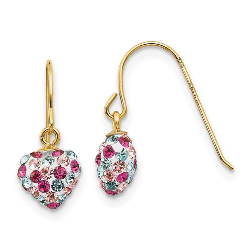 K Multi-colored Crystal Heart Dangle Earrings - Jewelry - Modalova