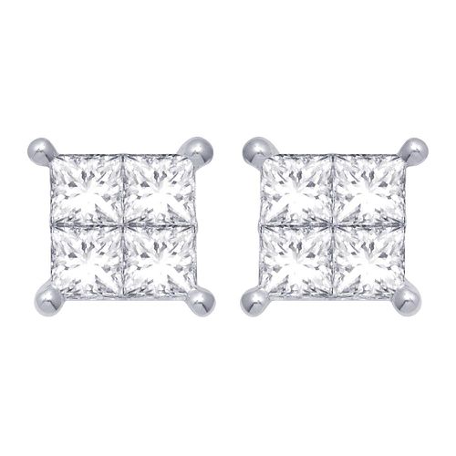 K White Gold 1 Ct Diamond Stud Earrings - Star Significance - Modalova