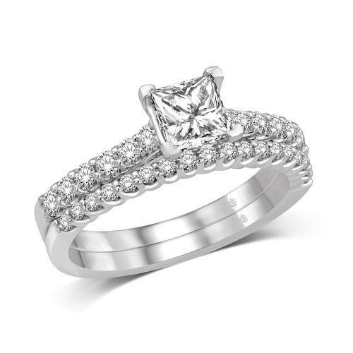 K White Gold 3/5 Ct.Tw. Diamond Fashion Semi Mount Engagement - Star Significance - Modalova