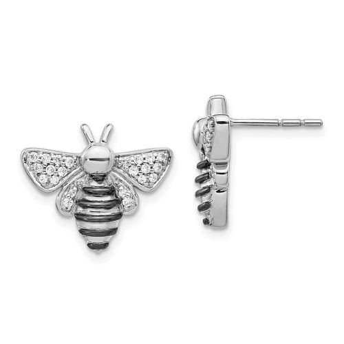 K White Gold Diamond Bee Earrings - Jewelry - Modalova