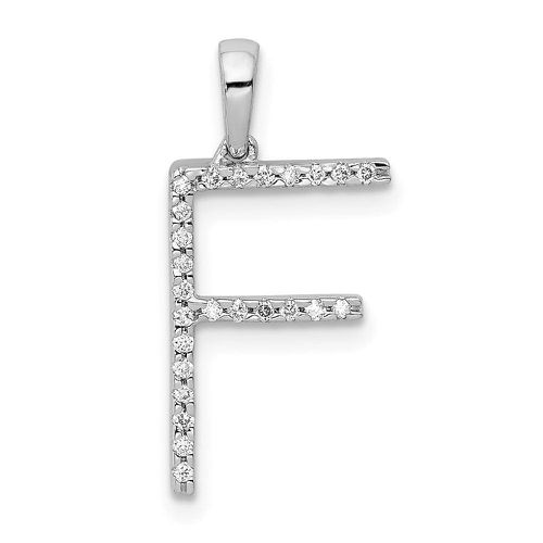 K White Gold Diamond Initial F Pendant - Jewelry - Modalova