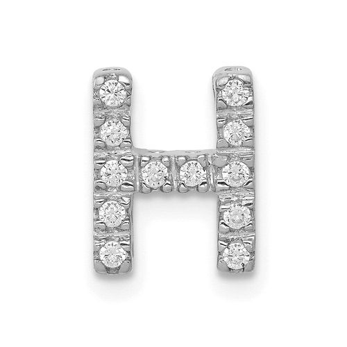 K White Gold Diamond Initial H Charm - Jewelry - Modalova