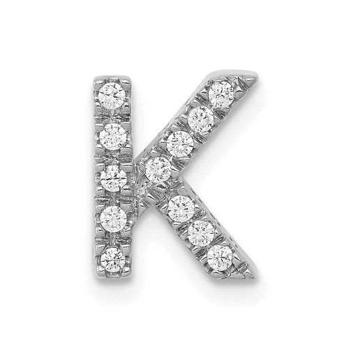 K White Gold Diamond Initial K Charm - Jewelry - Modalova
