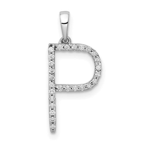 K White Gold Diamond Initial P Pendant - Jewelry - Modalova