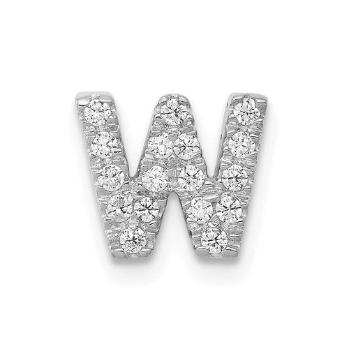 K White Gold Diamond Initial W Charm - Jewelry - Modalova