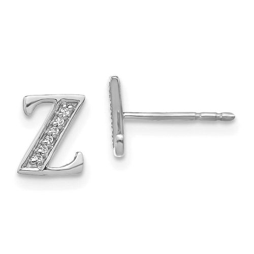 K White Gold Diamond Initial Z Earrings - Jewelry - Modalova