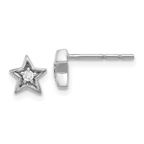 K White Gold Diamond Star Post Earrings - Jewelry - Modalova