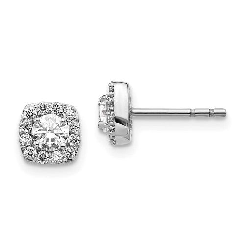 K White Gold Square Cluster Diamond Earrings - Jewelry - Modalova