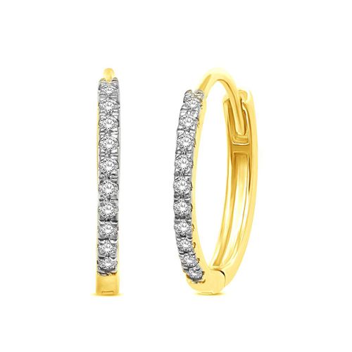 K Yellow Gold 1/10 Ct.Tw.Diamond Stackable Earring - Star Significance - Modalova