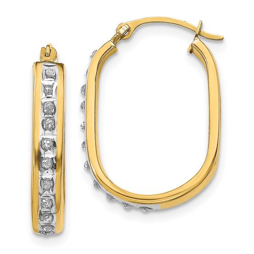 K Diamond Fascination Squared Hinged Hoop Earrings - Jewelry - Modalova
