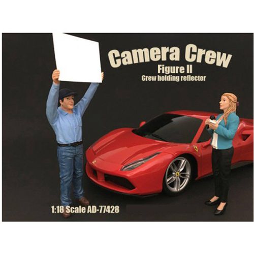 Figure II - Camera Crew Crew Holding Reflector For 1:18 Models - American Diorama - Modalova