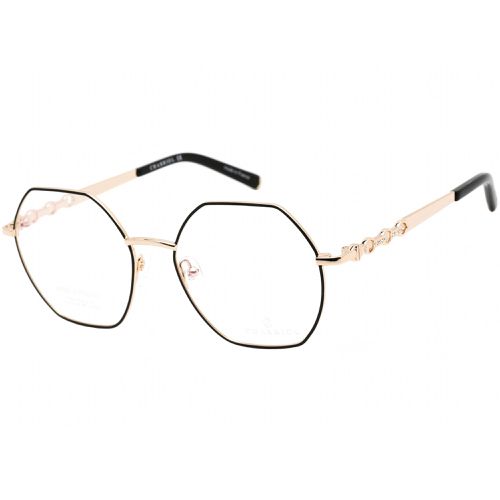 Women's Eyeglasses - Clear Lens Shiny Gold and Black Frame / PC71038 C02 - Charriol - Modalova
