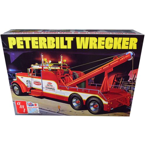 Scale Model Kit - Skill 3 Peterbilt Wrecker Tow Truck Black Vinyl Tires - AMT - Modalova