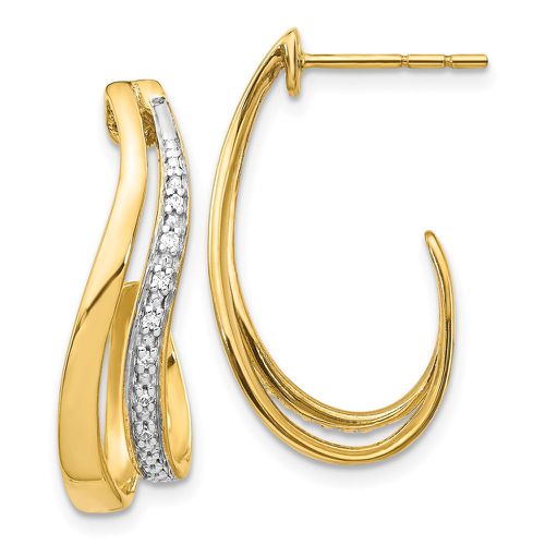 K Rhodium Diamond Earrings - Jewelry - Modalova