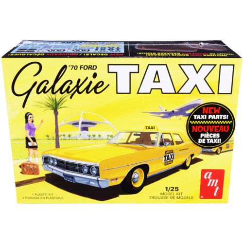 Scale Model Kit - Skill 2 1970 Ford Galaxie Taxi with Luggage Vinyl Tires - AMT - Modalova