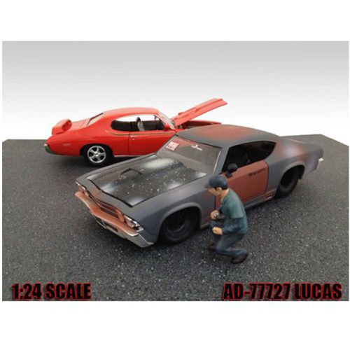 Figure - Mechanic Lucas For 1:24 Diecast Model Cars Blister Pack - American Diorama - Modalova
