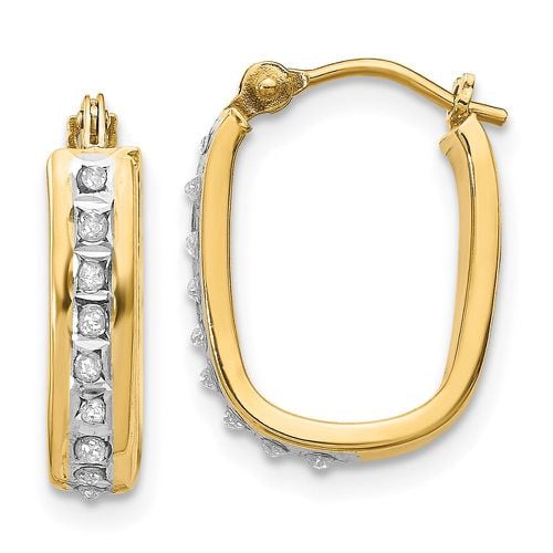 K Diamond Fascination Squared Hinged Hoop Earrings - Jewelry - Modalova
