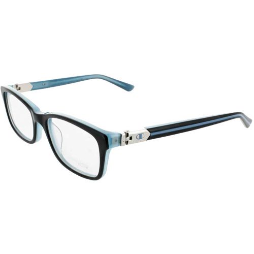 Men's Eyeglasses - Demo Lens Black/Blue Rectangular Frame / CU9002CA C01 - Champion - Modalova