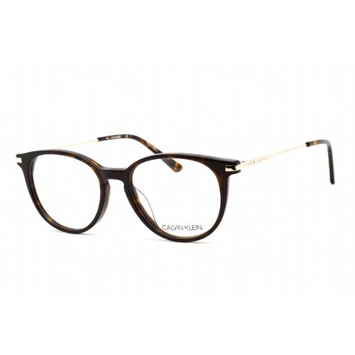 Women's Eyeglasses - Full Rim Round Dark Tortoise Plastic / CK19712 235 - Calvin Klein - Modalova