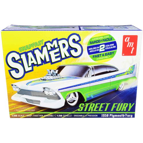 Snap Model Kit - Skill 1 1958 Plymouth Street Fury Slammers Neon Green - AMT - Modalova